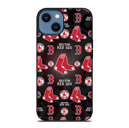 BOSTON RED SOX PATTERN iPhone 14 Case Cover