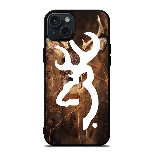 BROWNING DEER LOGO iPhone 15 Plus Case Cover