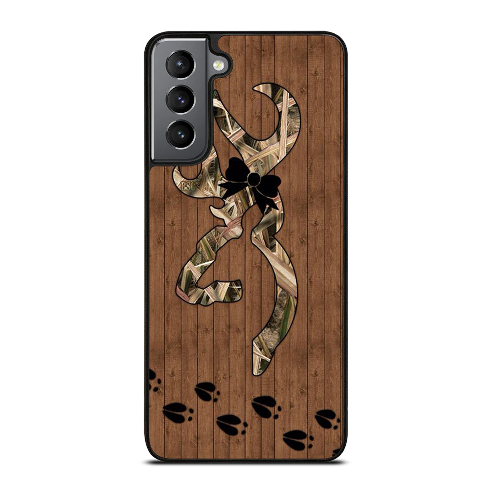 BROWNING DEER WOODEN CAMO LOGO Samsung Galaxy S21 Plus Case Cover
