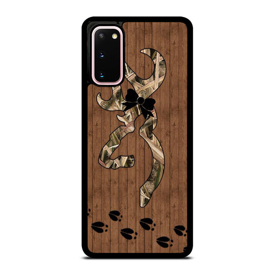 BROWNING DEER WOODEN CAMO LOGO Samsung Galaxy S20 Case Cover