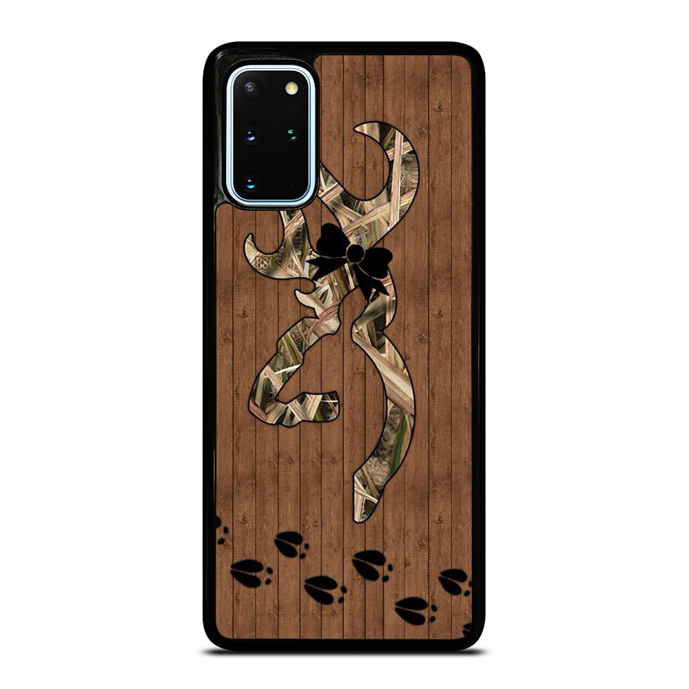BROWNING DEER WOODEN CAMO LOGO Samsung Galaxy S20 Plus Case Cover