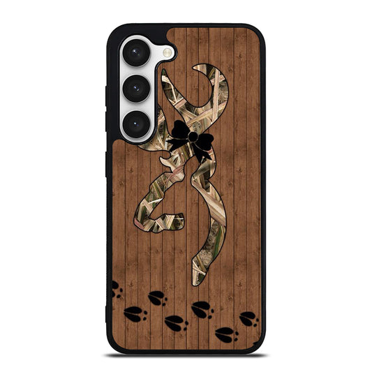 BROWNING DEER WOODEN CAMO LOGO Samsung Galaxy S23 Case Cover