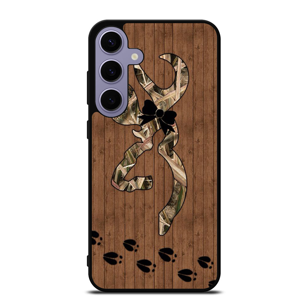 BROWNING DEER WOODEN CAMO LOGO Samsung Galaxy S24 Plus Case Cover