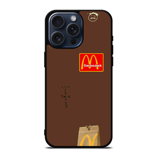 CACTUS JACK TRAVIS SCOTT MCDONALDS LOGO 2 iPhone 15 Pro Max Case Cover