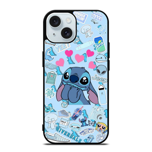 CARTOON CUTE STITCH 1 iPhone 15 Case Cover