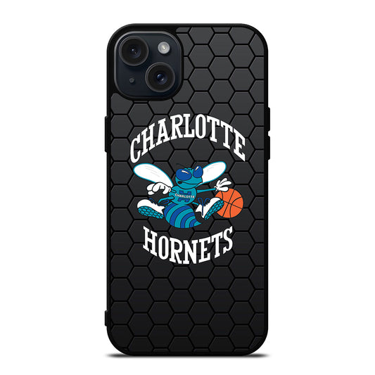 CHARLOTTE HORNETS HEXAGON LOGO iPhone 15 Plus Case Cover