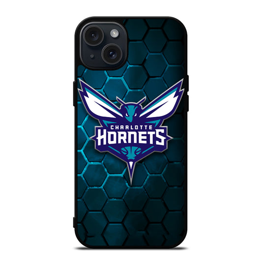 CHARLOTTE HORNETS HEXAGON LOGO 2 iPhone 15 Plus Case Cover
