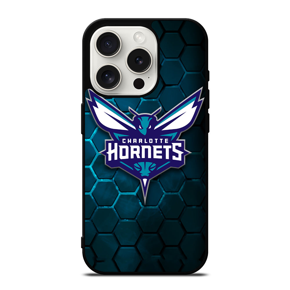 CHARLOTTE HORNETS HEXAGON LOGO 2 iPhone 15 Pro Case Cover