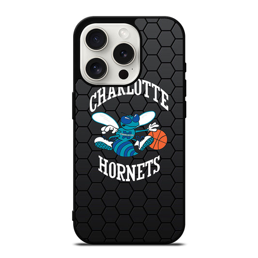 CHARLOTTE HORNETS HEXAGON LOGO iPhone 15 Pro Case Cover