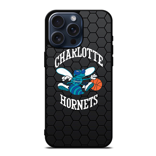 CHARLOTTE HORNETS HEXAGON LOGO iPhone 15 Pro Max Case Cover