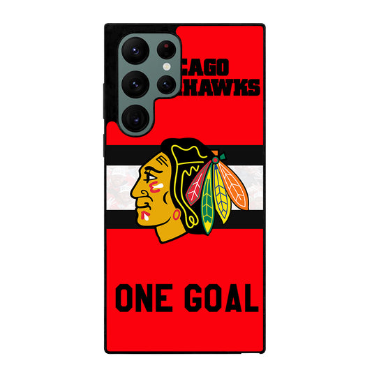 CHICAGO BLACKHAWKS ICON 3 Samsung Galaxy S22 Ultra Case Cover