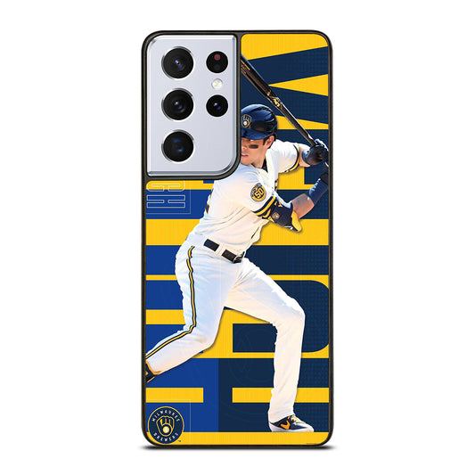 CHRISTIAN YELICH MILWAUKEE BREWERS 22 Samsung Galaxy S21 Ultra Case Cover