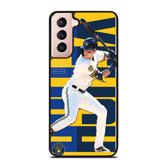 CHRISTIAN YELICH MILWAUKEE BREWERS 22 Samsung Galaxy S21 Case Cover