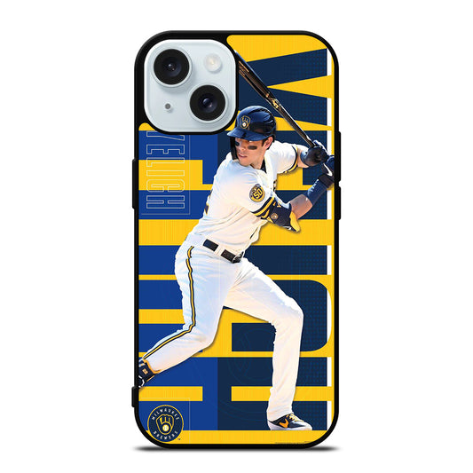 CHRISTIAN YELICH MILWAUKEE BREWERS 22 iPhone 15 Case Cover
