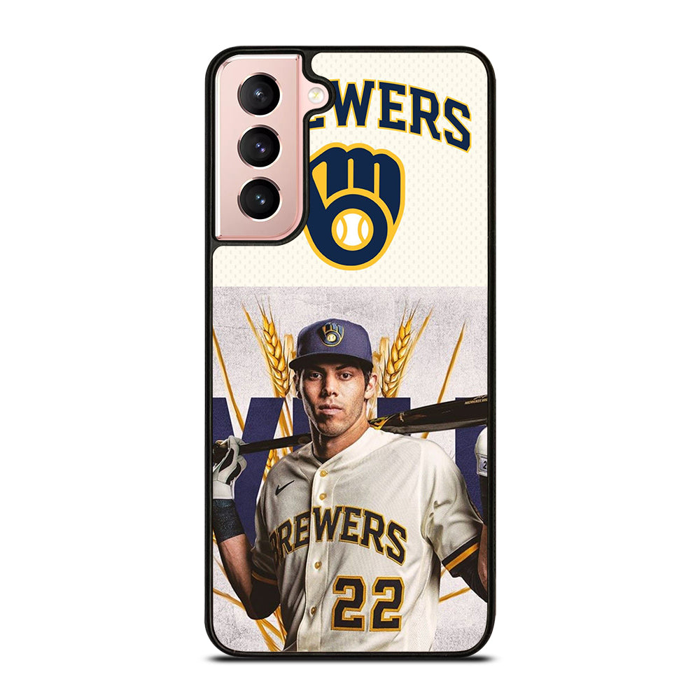 CHRISTIAN YELICH MILWAUKEE BREWERS LOGO Samsung Galaxy S21 Case Cover