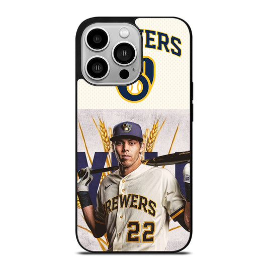CHRISTIAN YELICH MILWAUKEE BREWERS LOGO iPhone 14 Pro Case Cover