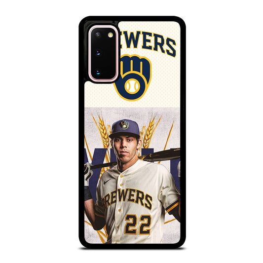 CHRISTIAN YELICH MILWAUKEE BREWERS LOGO Samsung Galaxy S20 Case Cover