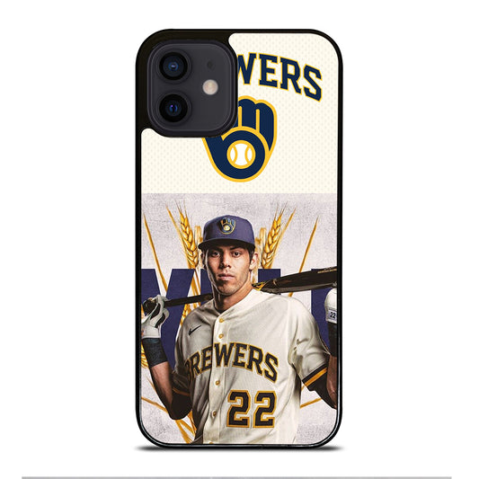 CHRISTIAN YELICH MILWAUKEE BREWERS LOGO iPhone 12 Mini Case Cover