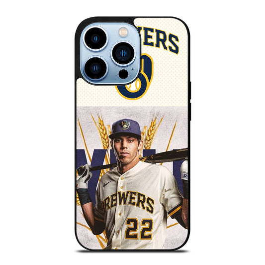 CHRISTIAN YELICH MILWAUKEE BREWERS LOGO iPhone 13 Pro Max Case Cover