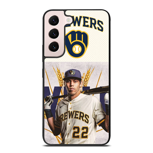CHRISTIAN YELICH MILWAUKEE BREWERS LOGO Samsung Galaxy S22 Plus Case Cover