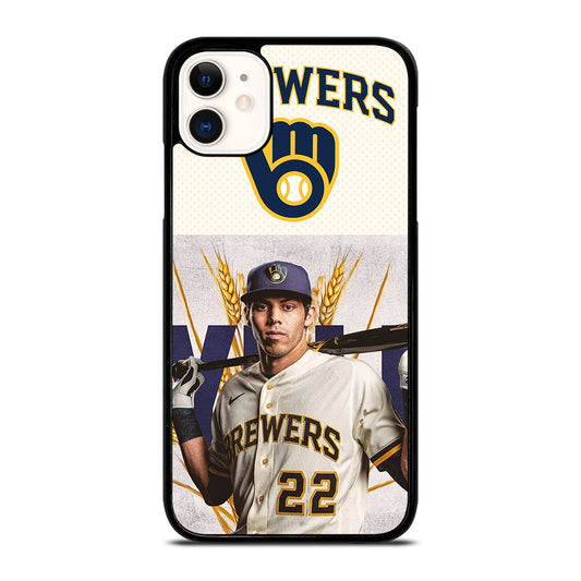 CHRISTIAN YELICH MILWAUKEE BREWERS LOGO iPhone 11 Case Cover