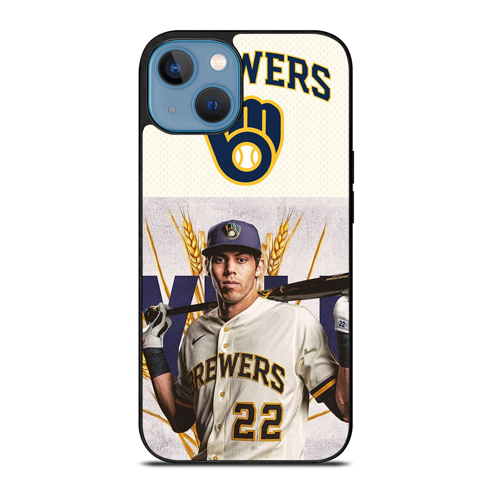 CHRISTIAN YELICH MILWAUKEE BREWERS LOGO iPhone 13 Case Cover