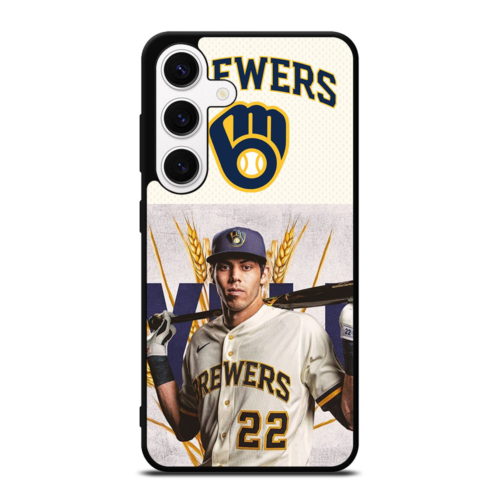CHRISTIAN YELICH MILWAUKEE BREWERS LOGO Samsung Galaxy S24 Case Cover