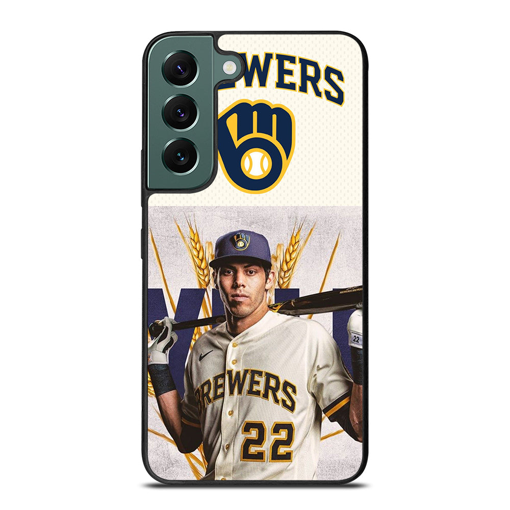 CHRISTIAN YELICH MILWAUKEE BREWERS LOGO Samsung Galaxy S22 Case Cover