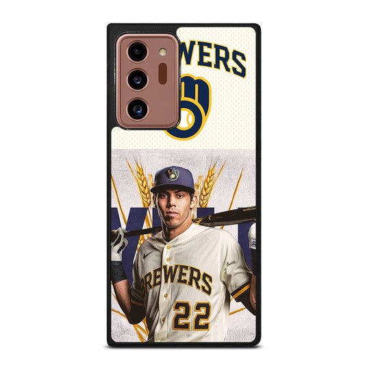 CHRISTIAN YELICH MILWAUKEE BREWERS LOGO Samsung Galaxy Note 20 Ultra Case Cover