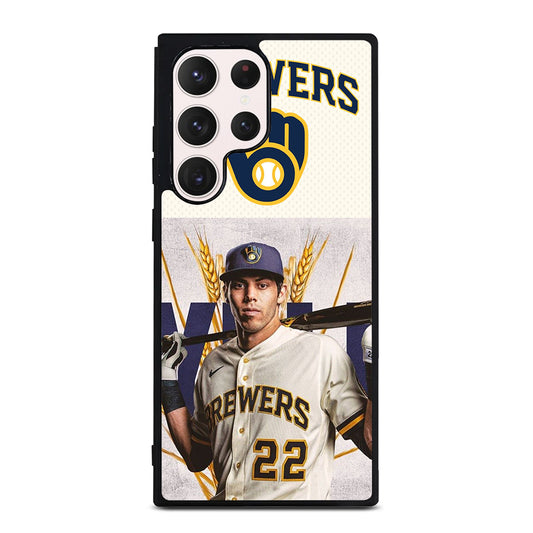 CHRISTIAN YELICH MILWAUKEE BREWERS LOGO Samsung Galaxy S23 Ultra Case Cover