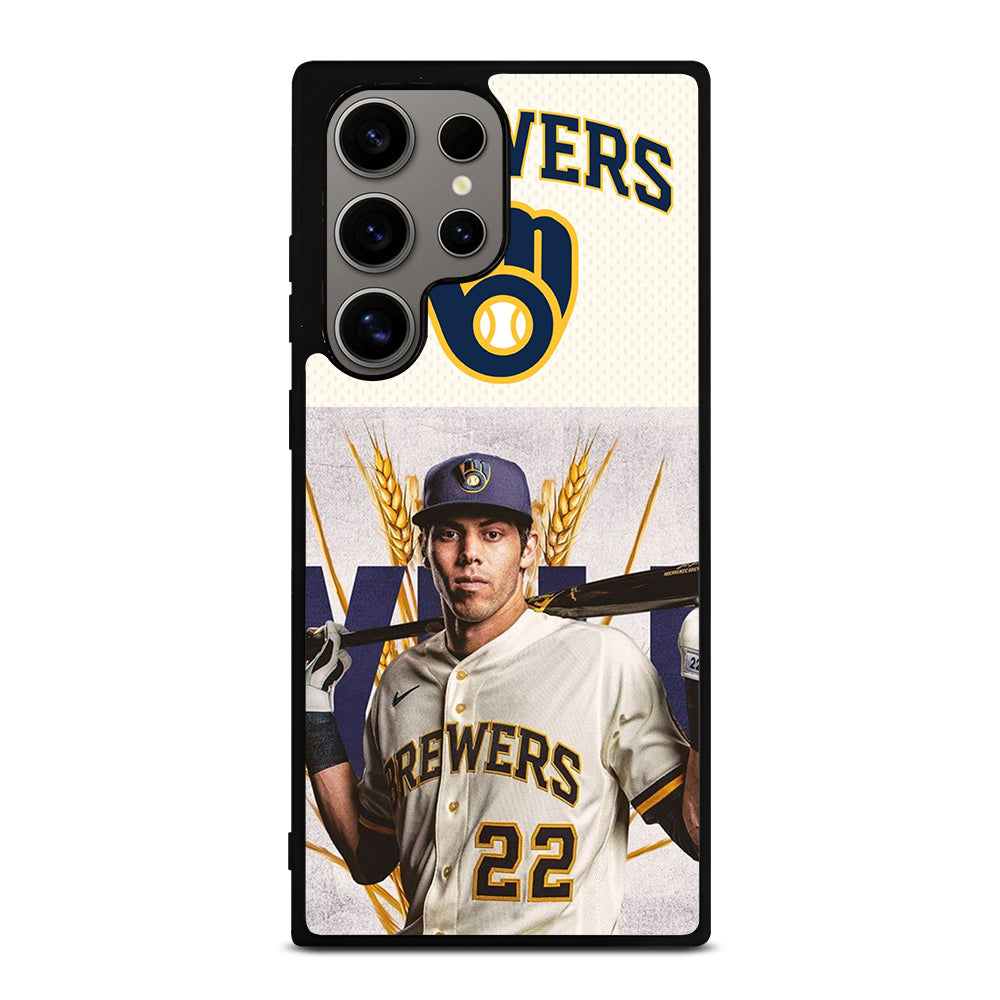 CHRISTIAN YELICH MILWAUKEE BREWERS LOGO Samsung Galaxy S24 Ultra Case Cover