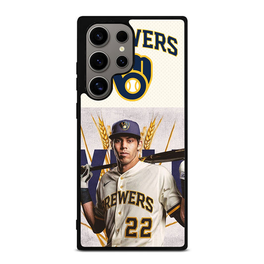 CHRISTIAN YELICH MILWAUKEE BREWERS LOGO Samsung Galaxy S24 Ultra Case Cover