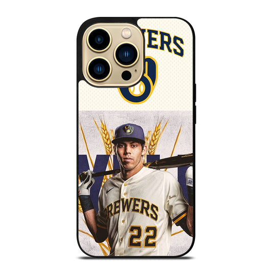 CHRISTIAN YELICH MILWAUKEE BREWERS LOGO iPhone 14 Pro Max Case Cover