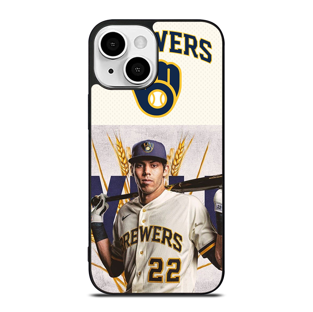 CHRISTIAN YELICH MILWAUKEE BREWERS LOGO iPhone 13 Mini Case Cover
