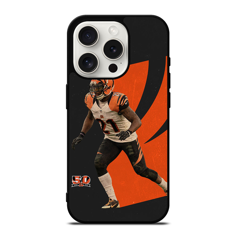CINCINNATI BENGALS TYLER BOYD AMERICAN FOOTBALL iPhone 15 Pro Case Cover