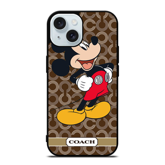 COACH MICKEY MOUSE 3 iPhone 15 Case Cover