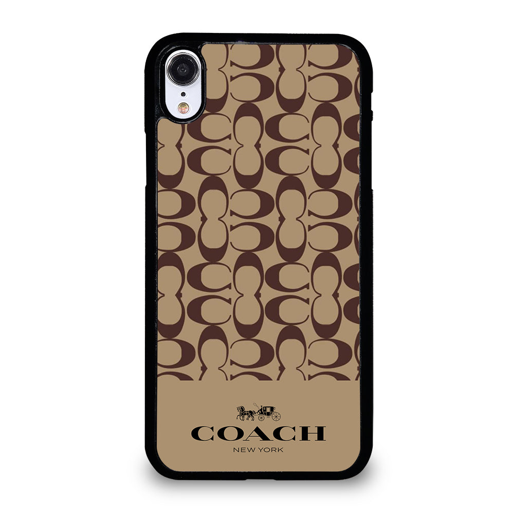 COACH NEW YORK BROWN PATTERN iPhone XR Case Cover