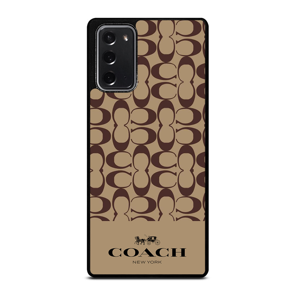 COACH NEW YORK BROWN PATTERN Samsung Galaxy Note 20 Case Cover
