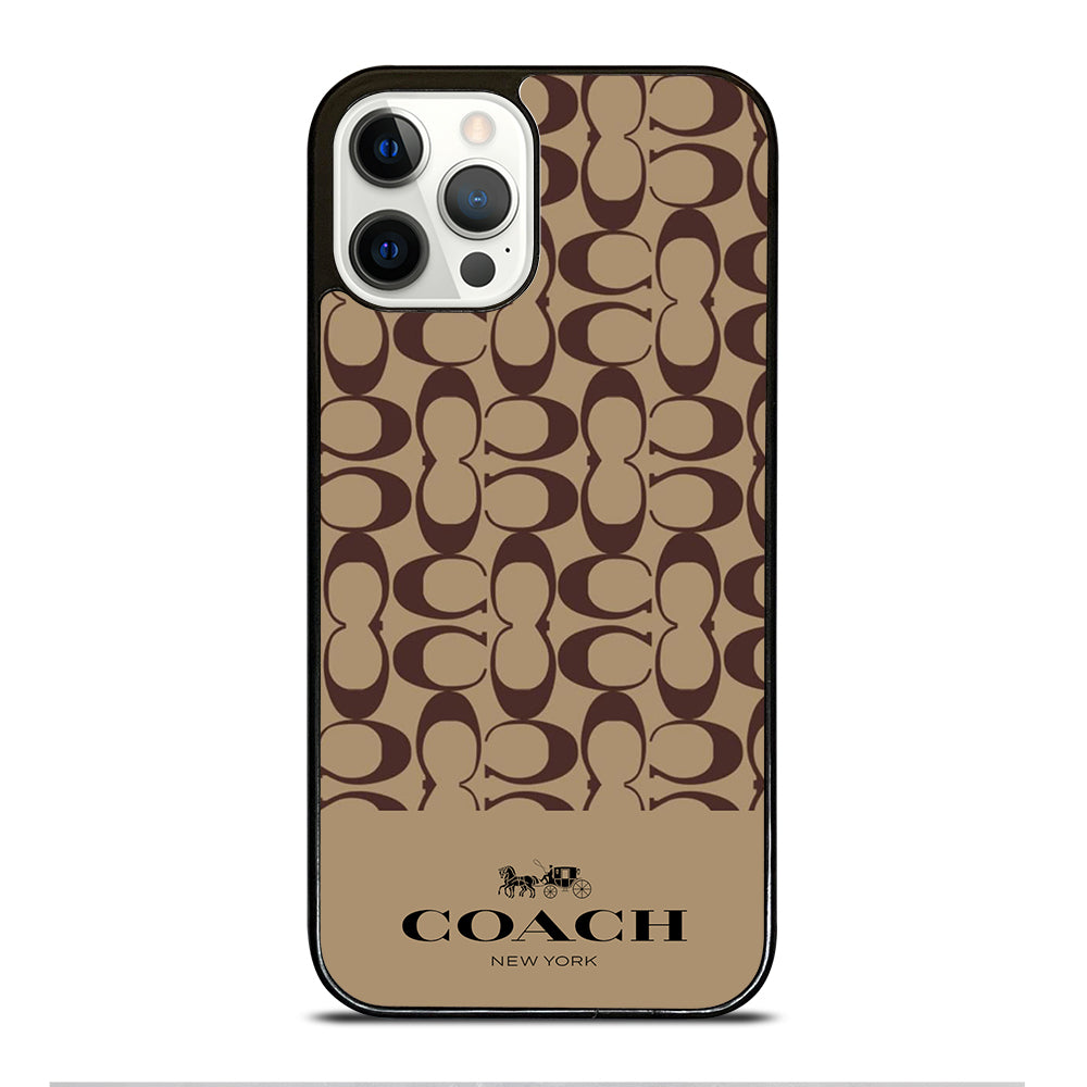 COACH NEW YORK BROWN PATTERN iPhone 12 Pro Case Cover