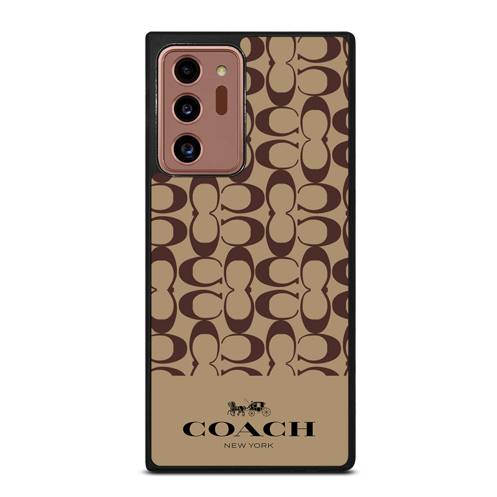 COACH NEW YORK BROWN PATTERN Samsung Galaxy Note 20 Ultra Case Cover
