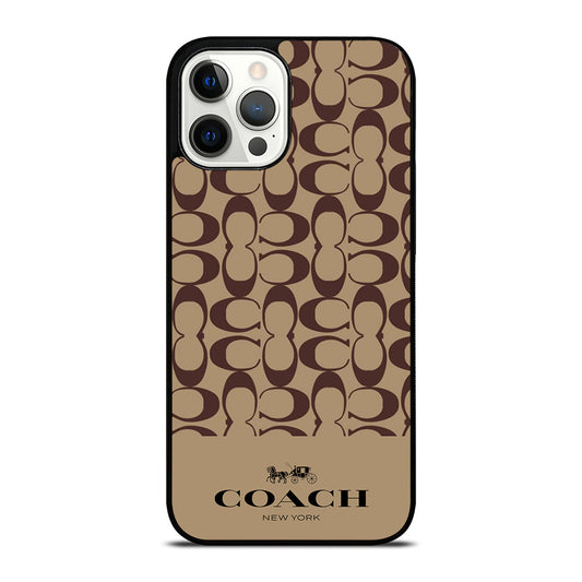 COACH NEW YORK BROWN PATTERN iPhone 12 Pro Max Case Cover