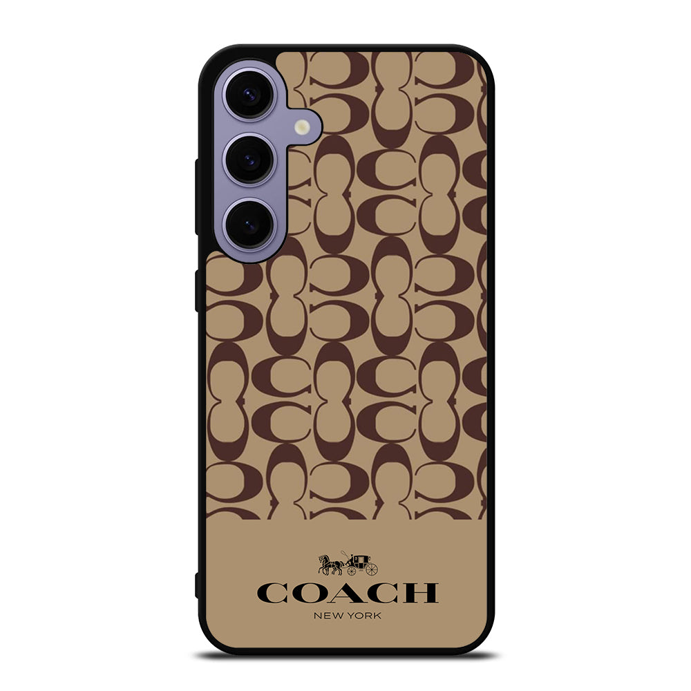 COACH NEW YORK BROWN PATTERN Samsung Galaxy S24 Plus Case Cover
