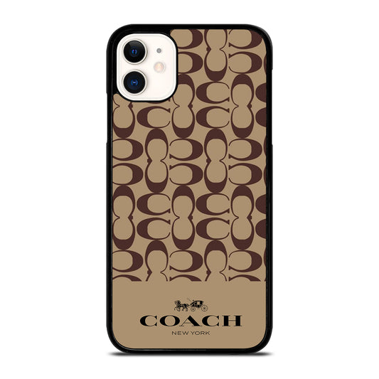 COACH NEW YORK BROWN PATTERN iPhone 11 Case Cover