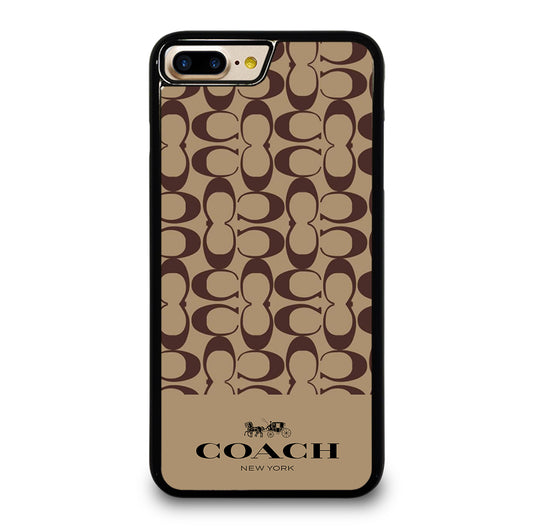 COACH NEW YORK BROWN PATTERN iPhone 7 / 8 Plus Case Cover