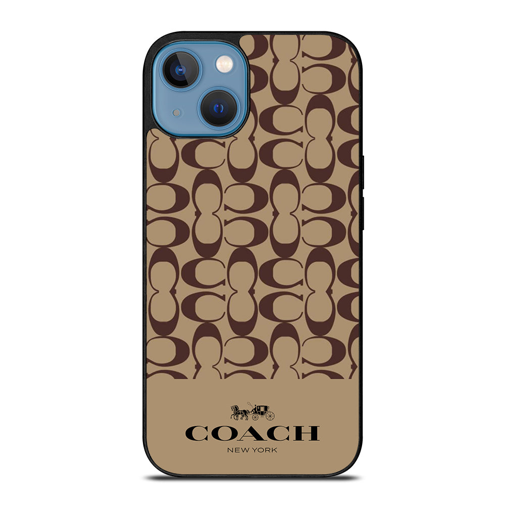 COACH NEW YORK BROWN PATTERN iPhone 13 Case Cover