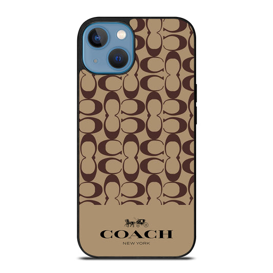 COACH NEW YORK BROWN PATTERN iPhone 13 Case Cover