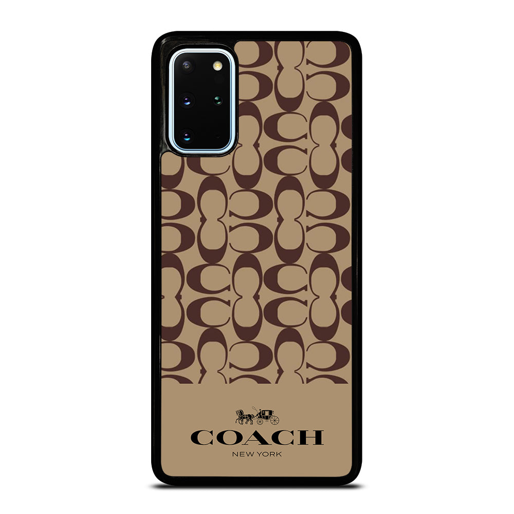 COACH NEW YORK BROWN PATTERN Samsung Galaxy S20 Plus Case Cover