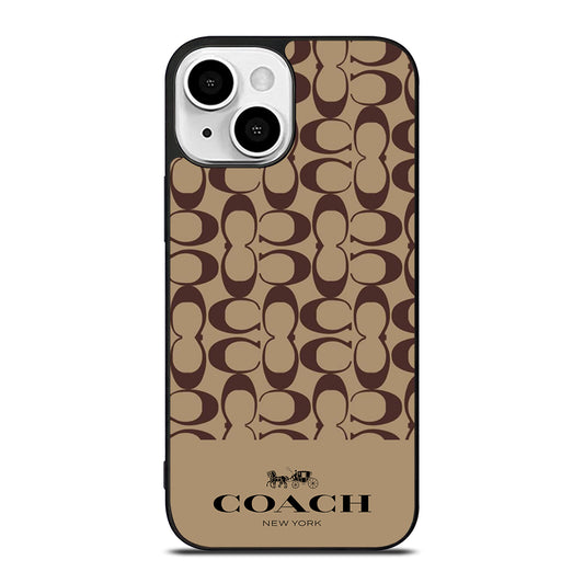 COACH NEW YORK BROWN PATTERN iPhone 13 Mini Case Cover