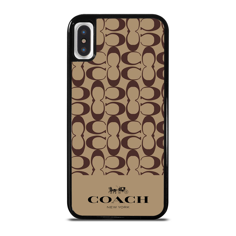 COACH NEW YORK BROWN PATTERN iPhone X / XS Case Cover