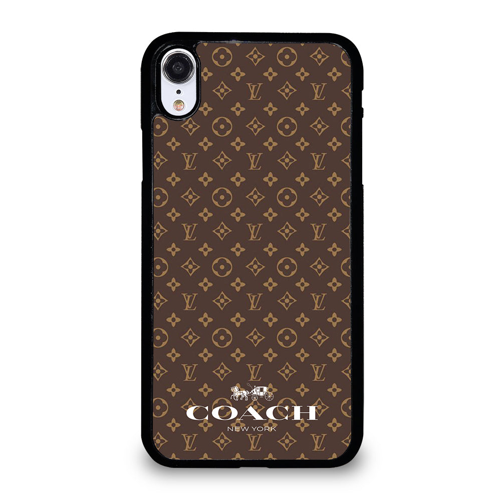 COACH NEW YORK PATTERN BROWN iPhone XR Case Cover
